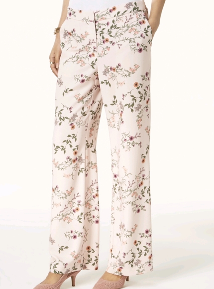 Alfani printed wide leg Emma botanical pant sz 12 - Picture 1 of 7